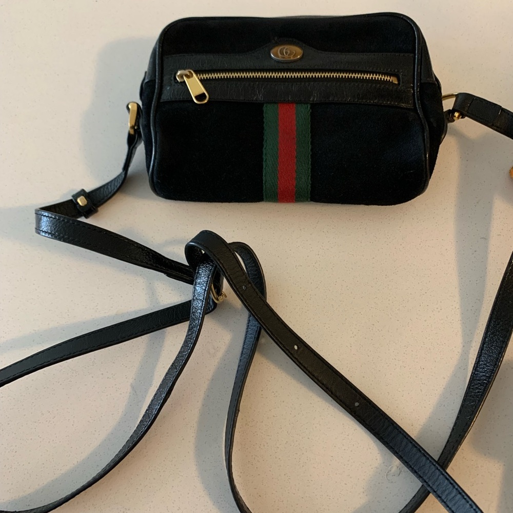 GUCCI small ophidia small suede crossbody camer